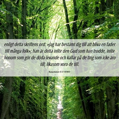 Picture 06 - Romarbrevet 4:17 SV1917 - enligt detta skriftens ord: »Jag har bestämt - Bible Verse Picture