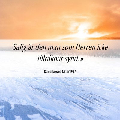 Picture 06 - Romarbrevet 4:8 SV1917 - Salig är den man som Herren icke tillräknar - Bible Verse Picture