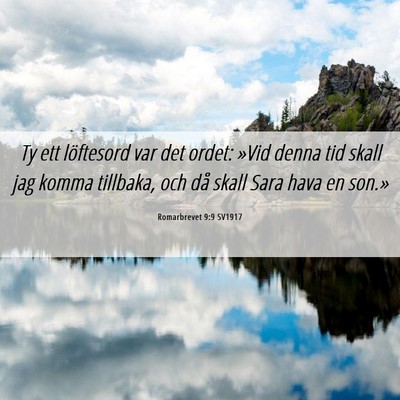 Picture 06 - Romarbrevet 9:9 SV1917 - Ty ett löftesord var det ordet: »Vid denna tid - Bible Verse Picture
