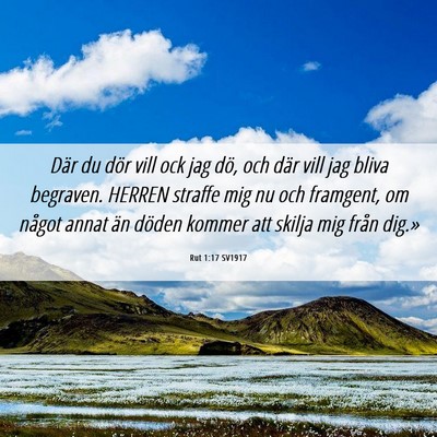 Picture 06 - Rut 1:17 SV1917 - Där du dör vill ock jag dö, och där vill jag - Bible Verse Picture