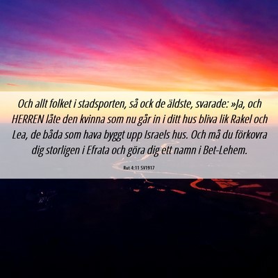 Picture 06 - Rut 4:11 SV1917 - Och allt folket i stadsporten, så ock de - Bible Verse Picture