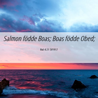 Picture 06 - Rut 4:21 SV1917 - Salmon födde Boas; Boas födde - Bible Verse Picture