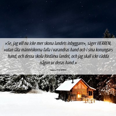 Picture 06 - Sakaria 11:6 SV1917 - »Se, jag vill nu icke mer skona landets - Bible Verse Picture