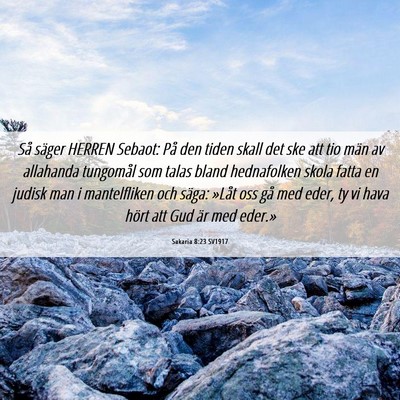 Picture 06 - Sakaria 8:23 SV1917 - Så säger HERREN Sebaot: På den tiden skall det - Bible Verse Picture