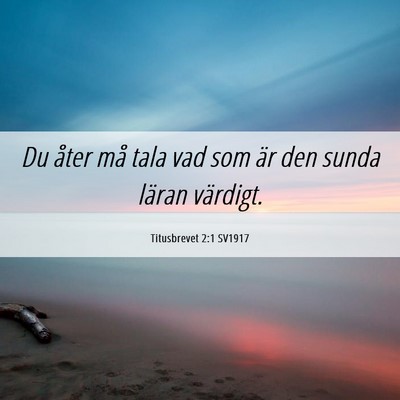 Picture 06 - Titusbrevet 2:1 SV1917 - Du åter må tala vad som är den sunda läran - Bible Verse Picture
