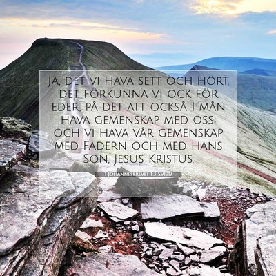 Picture 07 - 1 Johannesbrevet 1:3 SV1917 - Ja, det vi hava sett och hört, det förkunna vi - Bible Verse Picture