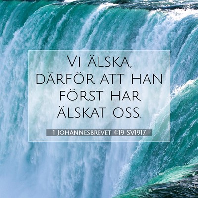 Picture 07 - 1 Johannesbrevet 4:19 SV1917 - Vi älska, därför att han först har älskat - Bible Verse Picture