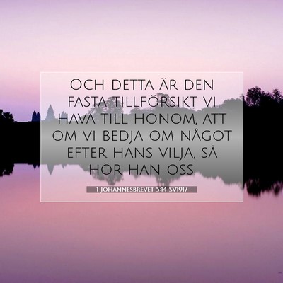 Picture 07 - 1 Johannesbrevet 5:14 SV1917 - Och detta är den fasta tillförsikt vi hava till - Bible Verse Picture