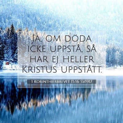 Picture 07 - 1 Korinthierbrevet 15:16 SV1917 - Ja, om döda icke uppstå, så har ej heller - Bible Verse Picture