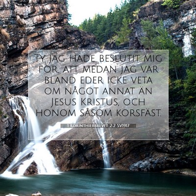 Picture 07 - 1 Korinthierbrevet 2:2 SV1917 - Ty jag hade beslutit mig för, att medan jag var - Bible Verse Picture