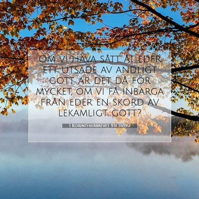 Picture 07 - 1 Korinthierbrevet 9:11 SV1917 - Om vi hava sått åt eder ett utsäde av andligt - Bible Verse Picture