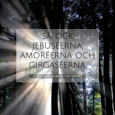 Picture 07 - 1 Krönikeboken 1:14 SV1917 - så ock jebuséerna, amoréerna och - Bible Verse Picture