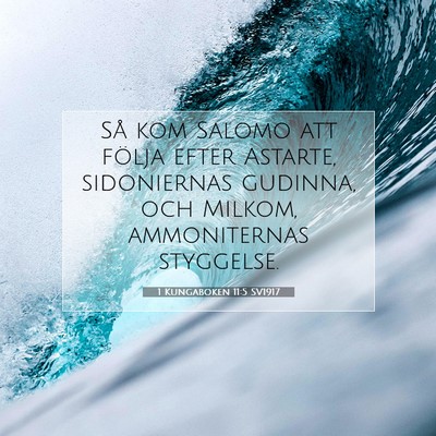 Picture 07 - 1 Kungaboken 11:5 SV1917 - Så kom Salomo att följa efter Astarte, - Bible Verse Picture