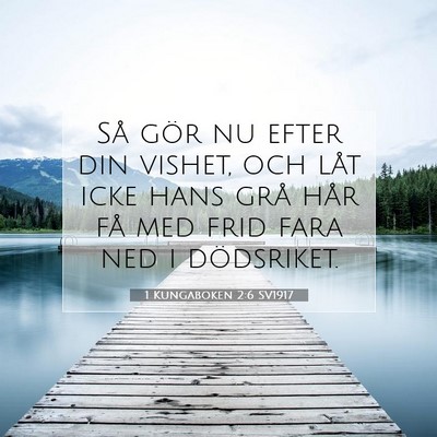 Picture 07 - 1 Kungaboken 2:6 SV1917 - Så gör nu efter din vishet, och låt icke hans - Bible Verse Picture