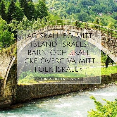 Picture 07 - 1 Kungaboken 6:13 SV1917 - jag skall bo mitt ibland Israels barn och skall - Bible Verse Picture
