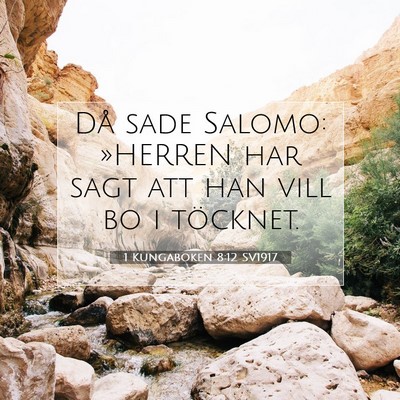 Picture 07 - 1 Kungaboken 8:12 SV1917 - Då sade Salomo: »HERREN har sagt att han vill - Bible Verse Picture
