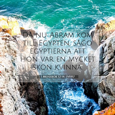 Picture 07 - 1 Mosebok 12:14 SV1917 - Då nu Abram kom till Egypten, sågo egyptierna - Bible Verse Picture