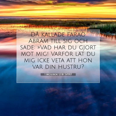 Picture 07 - 1 Mosebok 12:18 SV1917 - Då kallade Farao Abram till sig och sade: »Vad - Bible Verse Picture