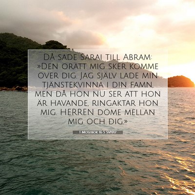Picture 07 - 1 Mosebok 16:5 SV1917 - Då sade Sarai till Abram: »Den orätt mig sker - Bible Verse Picture