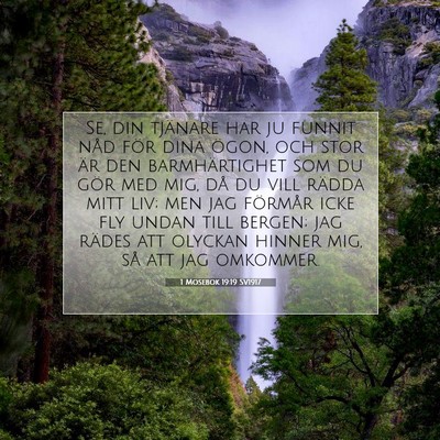 Picture 07 - 1 Mosebok 19:19 SV1917 - Se, din tjänare har ju funnit nåd för dina - Bible Verse Picture