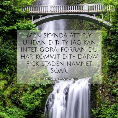 Picture 07 - 1 Mosebok 19:22 SV1917 - Men skynda att fly undan dit; ty jag kan intet - Bible Verse Picture