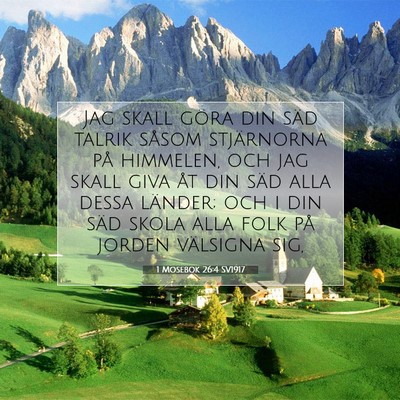 Picture 07 - 1 Mosebok 26:4 SV1917 - Jag skall göra din säd talrik såsom - Bible Verse Picture