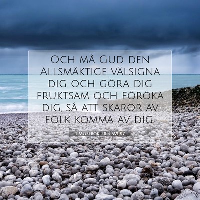 Picture 07 - 1 Mosebok 28:3 SV1917 - Och må Gud den Allsmäktige välsigna dig och - Bible Verse Picture