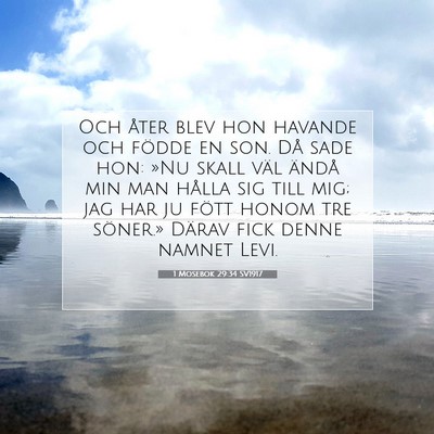 Picture 07 - 1 Mosebok 29:34 SV1917 - Och åter blev hon havande och födde en son. Då - Bible Verse Picture