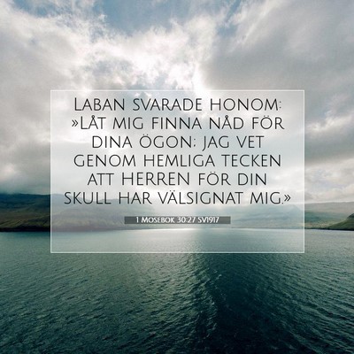 Picture 07 - 1 Mosebok 30:27 SV1917 - Laban svarade honom: »Låt mig finna nåd för - Bible Verse Picture