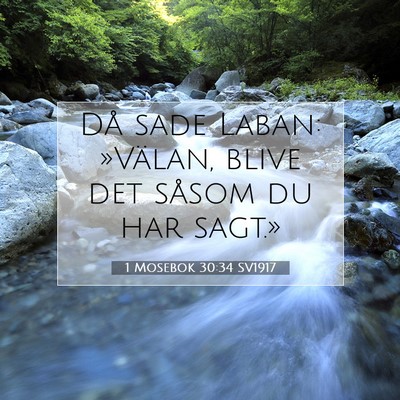 Picture 07 - 1 Mosebok 30:34 SV1917 - Då sade Laban: »Välan, blive det såsom du har - Bible Verse Picture