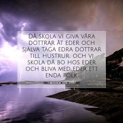 Picture 07 - 1 Mosebok 34:16 SV1917 - Då skola vi giva våra döttrar åt eder och - Bible Verse Picture