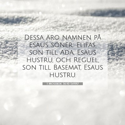 Picture 07 - 1 Mosebok 36:10 SV1917 - Dessa äro namnen på Esaus söner: Elifas, son - Bible Verse Picture