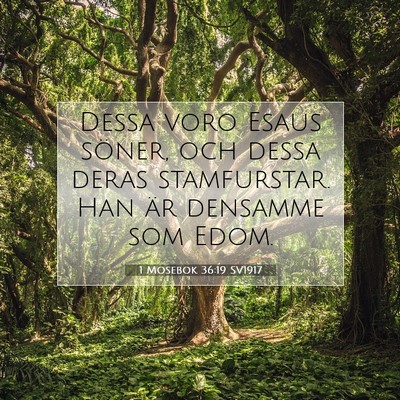 Picture 07 - 1 Mosebok 36:19 SV1917 - Dessa voro Esaus söner, och dessa deras - Bible Verse Picture