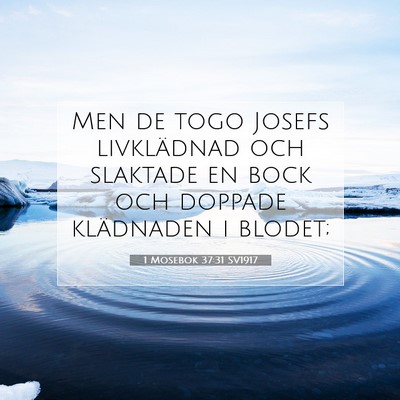 Picture 07 - 1 Mosebok 37:31 SV1917 - Men de togo Josefs livklädnad och slaktade en - Bible Verse Picture
