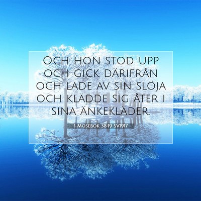 Picture 07 - 1 Mosebok 38:19 SV1917 - Och hon stod upp och gick därifrån och lade av - Bible Verse Picture