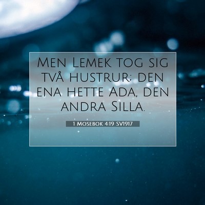 Picture 07 - 1 Mosebok 4:19 SV1917 - Men Lemek tog sig två hustrur; den ena hette - Bible Verse Picture