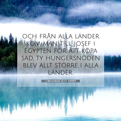 Picture 07 - 1 Mosebok 41:57 SV1917 - och från alla länder kom man till Josef i - Bible Verse Picture