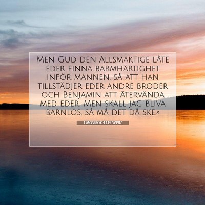 Picture 07 - 1 Mosebok 43:14 SV1917 - Men Gud den Allsmäktige låte eder finna - Bible Verse Picture