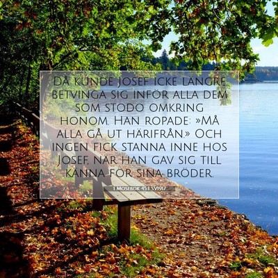 Picture 07 - 1 Mosebok 45:1 SV1917 - Då kunde Josef icke längre betvinga sig inför - Bible Verse Picture