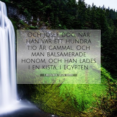 Picture 07 - 1 Mosebok 50:26 SV1917 - Och Josef dog, när han var ett hundra tio år - Bible Verse Picture