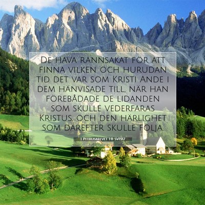 Picture 07 - 1 Petrusbrevet 1:11 SV1917 - De hava rannsakat för att finna vilken och - Bible Verse Picture