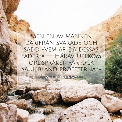 Picture 07 - 1 Samuelsboken 10:12 SV1917 - Men en av männen därifrån svarade och sade: - Bible Verse Picture