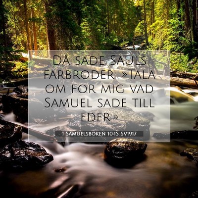 Picture 07 - 1 Samuelsboken 10:15 SV1917 - Då sade Sauls farbroder: »Tala om for mig vad - Bible Verse Picture