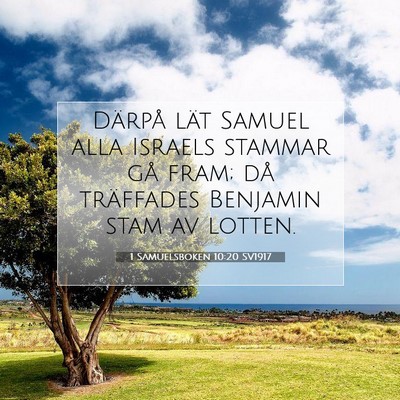 Picture 07 - 1 Samuelsboken 10:20 SV1917 - Därpå lät Samuel alla Israels stammar gå - Bible Verse Picture