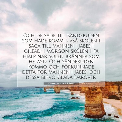 Picture 07 - 1 Samuelsboken 11:9 SV1917 - Och de sade till sändebuden som hade kommit: - Bible Verse Picture