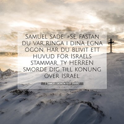 Picture 07 - 1 Samuelsboken 15:17 SV1917 - Samuel sade: »Se, fastän du var ringa i dina - Bible Verse Picture