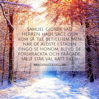 Picture 07 - 1 Samuelsboken 16:4 SV1917 - Samuel gjorde vad HERREN hade sagt, och kom så - Bible Verse Picture
