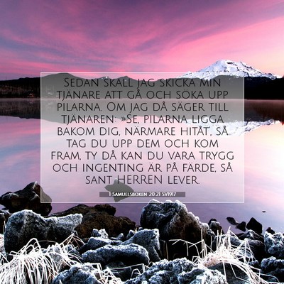 Picture 07 - 1 Samuelsboken 20:21 SV1917 - Sedan skall jag skicka min tjänare att gå och - Bible Verse Picture