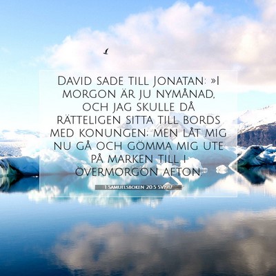 Picture 07 - 1 Samuelsboken 20:5 SV1917 - David sade till Jonatan: »I morgon är ju - Bible Verse Picture