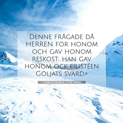 Picture 07 - 1 Samuelsboken 22:10 SV1917 - Denne frågade då HERREN för honom och gav - Bible Verse Picture